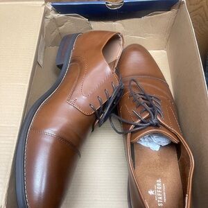 Stafford Men's Brown Leather Oxfords